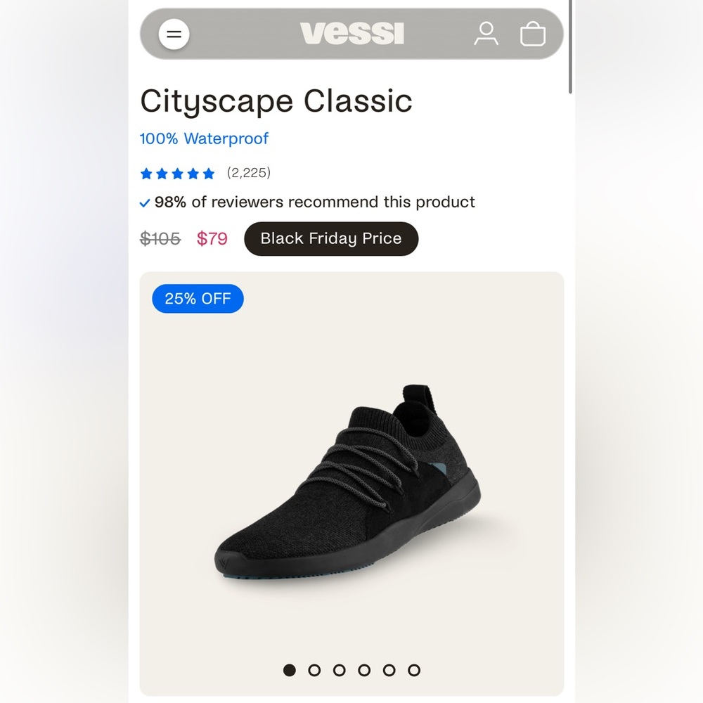 Vessi Cityscape Classic Sneaker - men’s waterproof sneaker